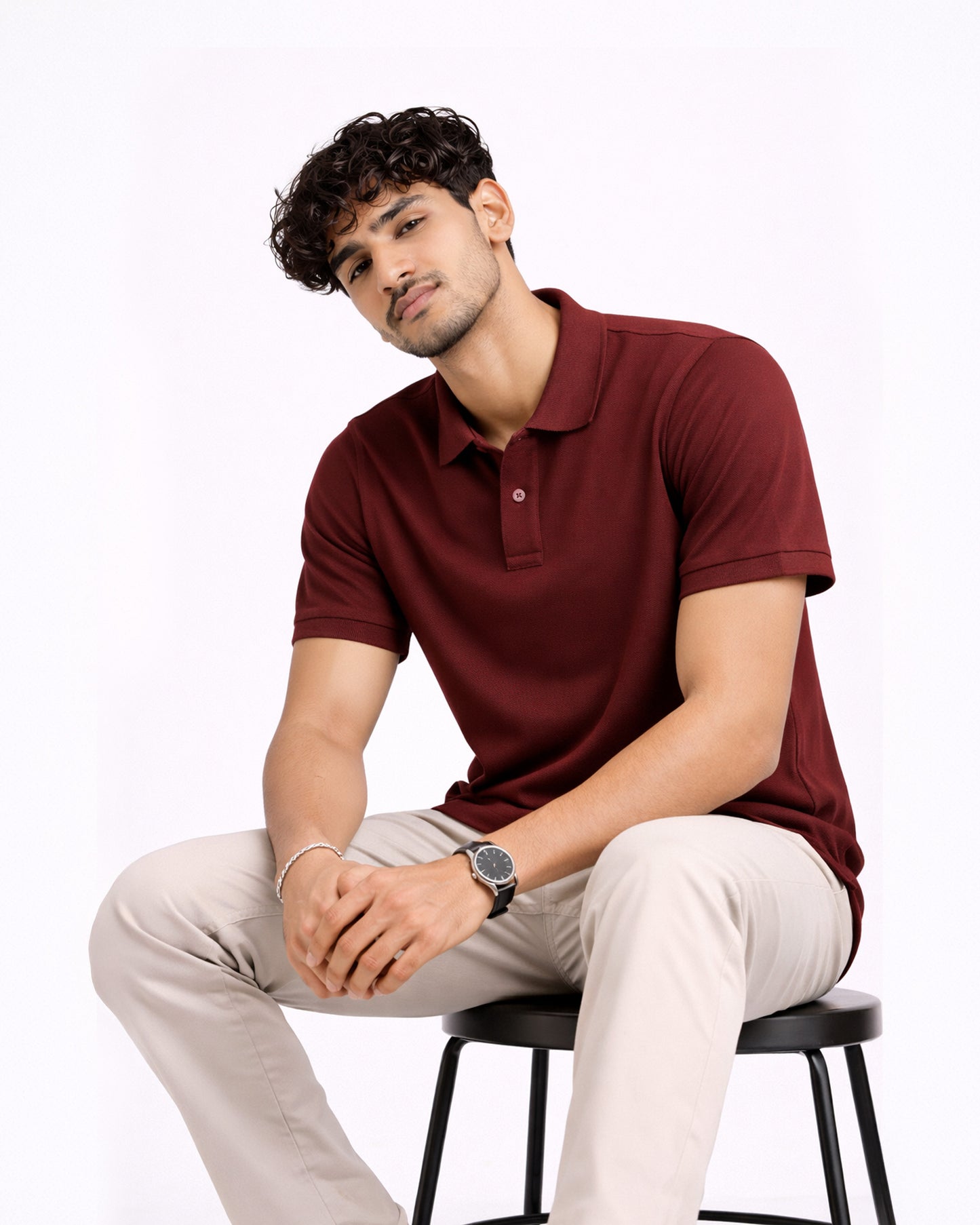 Premium Maroon Polo T-Shirt – Men's Classic Cotton Polo