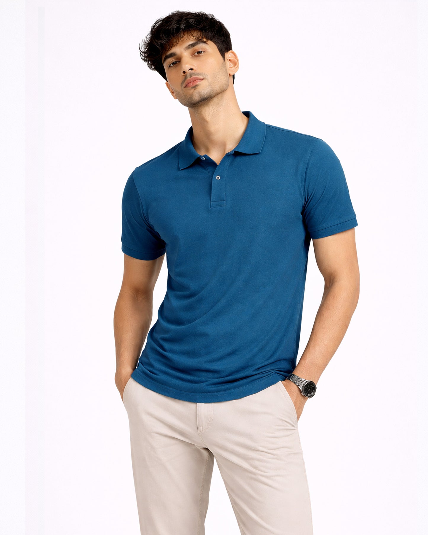 Premium Petrol Blue Polo T-Shirt